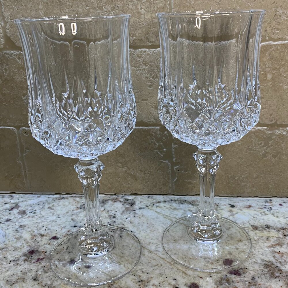 Cristal d'Arques Longchamp clear water glasses - set of 2